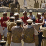 President Pervez Musharraf and his army officers celebrate Chitral's team's win.